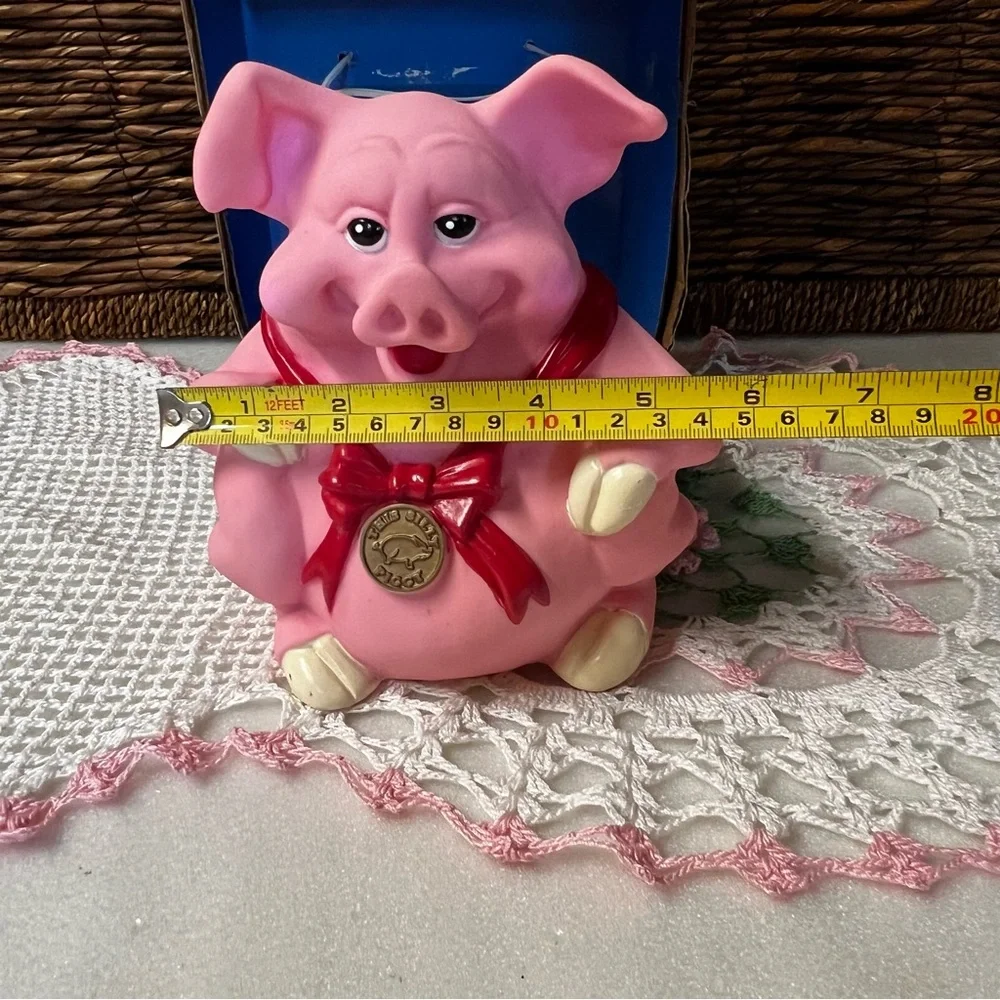 Vintage 1992 Happiness Express “This Silly Piggy” Pink Piggy Bank With Box